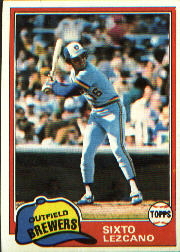 1981 Topps Baseball Cards      025      Sixto Lezcano